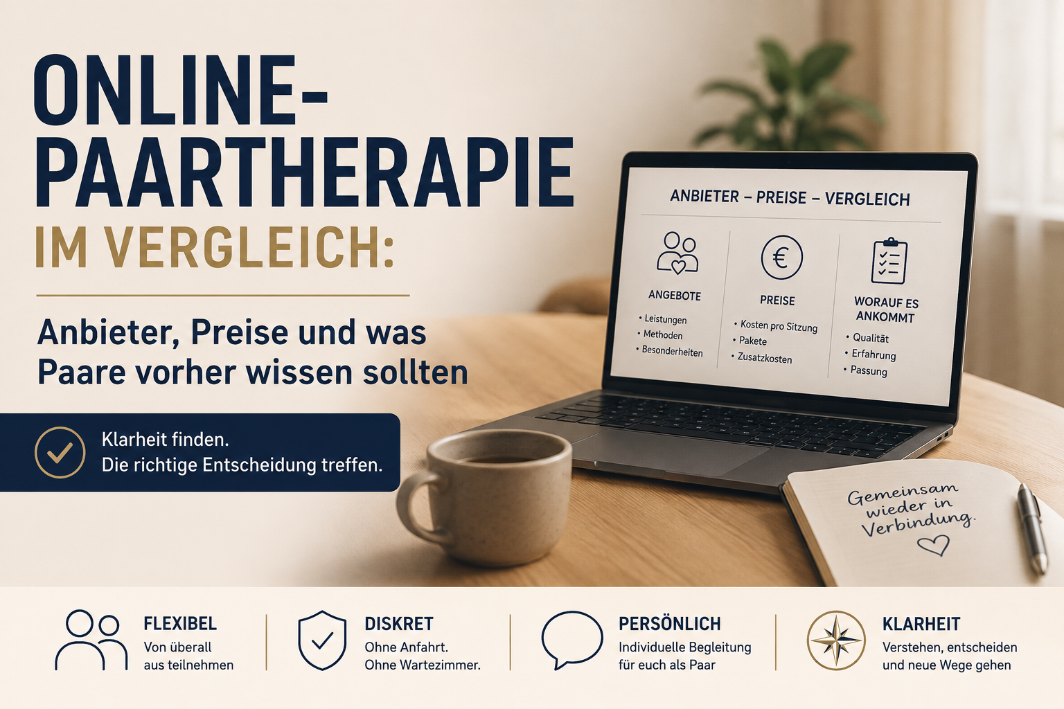 Online-Paartherapie im Vergleich: Anbieter, Preise und was Paare vorher wissen sollten